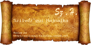 Szilvágyi Hajnalka névjegykártya