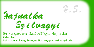 hajnalka szilvagyi business card